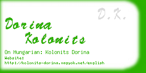dorina kolonits business card